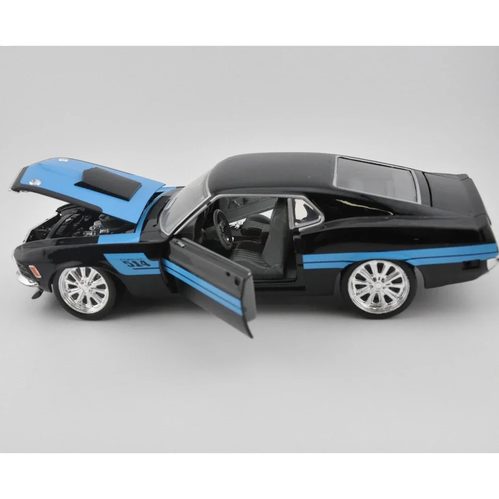 M2 Machines 1970‎ Ford Mustang Foose Black Blue Excellent Diecast Car